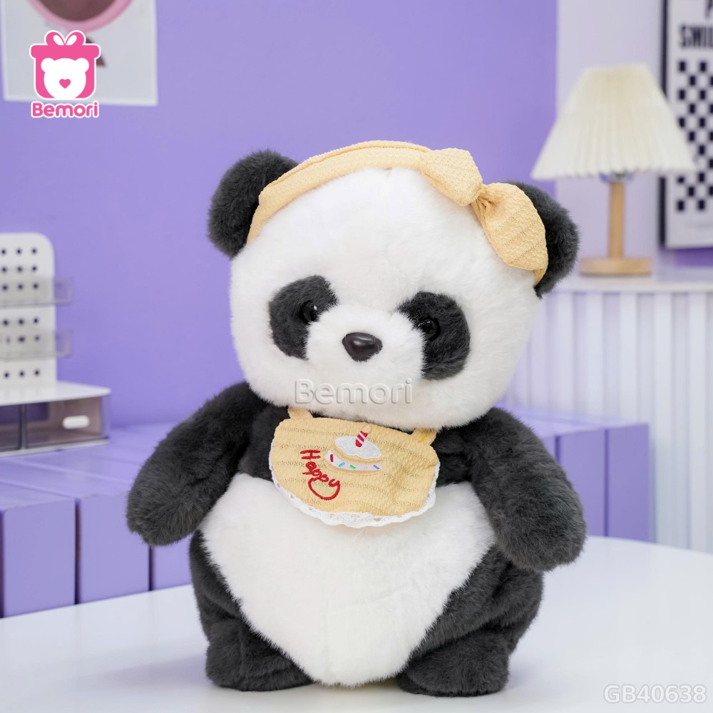 Thú Bông Yếm Happy Đeo Băng Đô