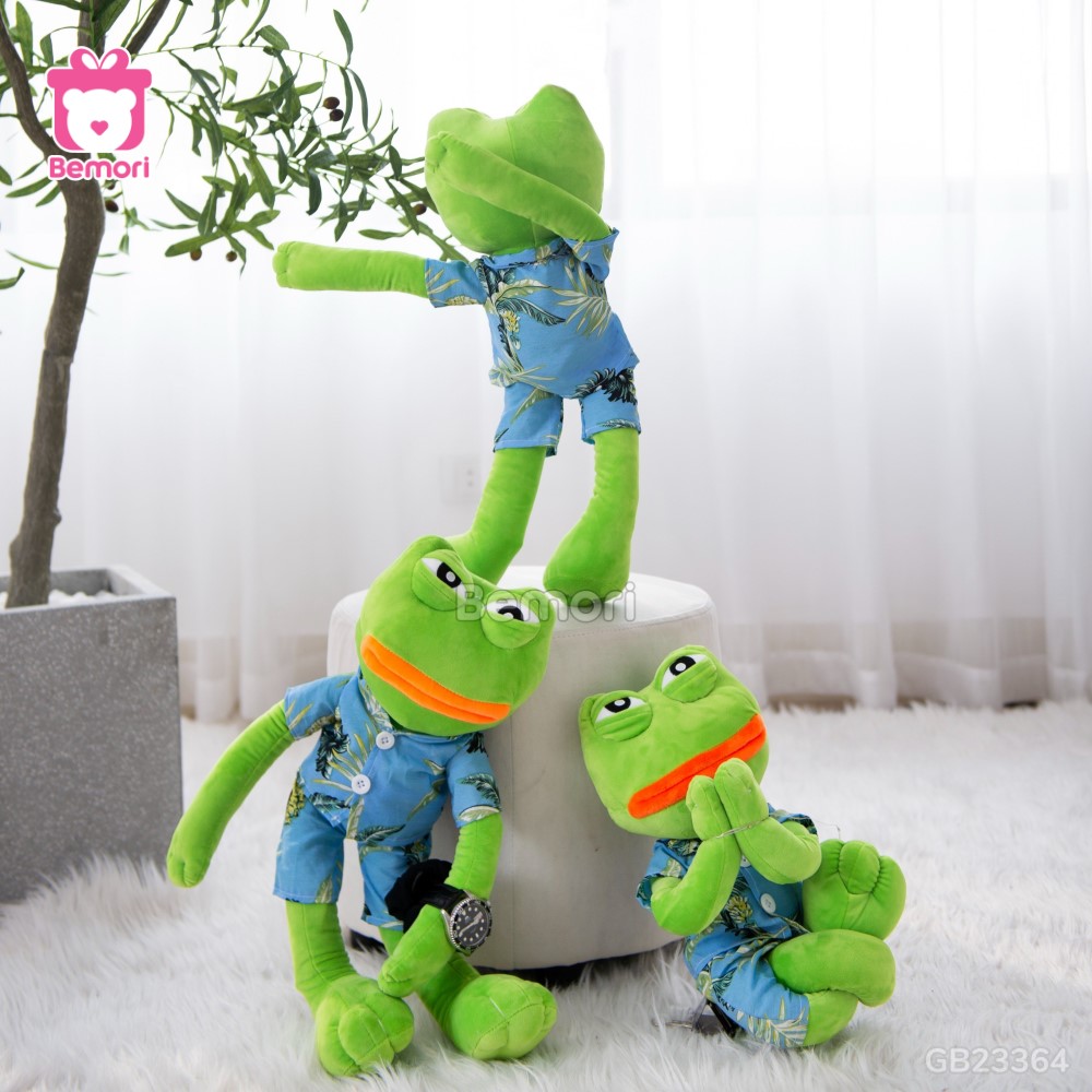 Ếch Pepe Áo Hawaii với tạo hình cute