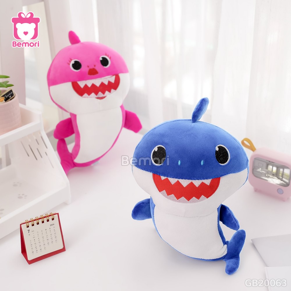 Gấu Bông Baby Shark Hồng và Xanh Dương