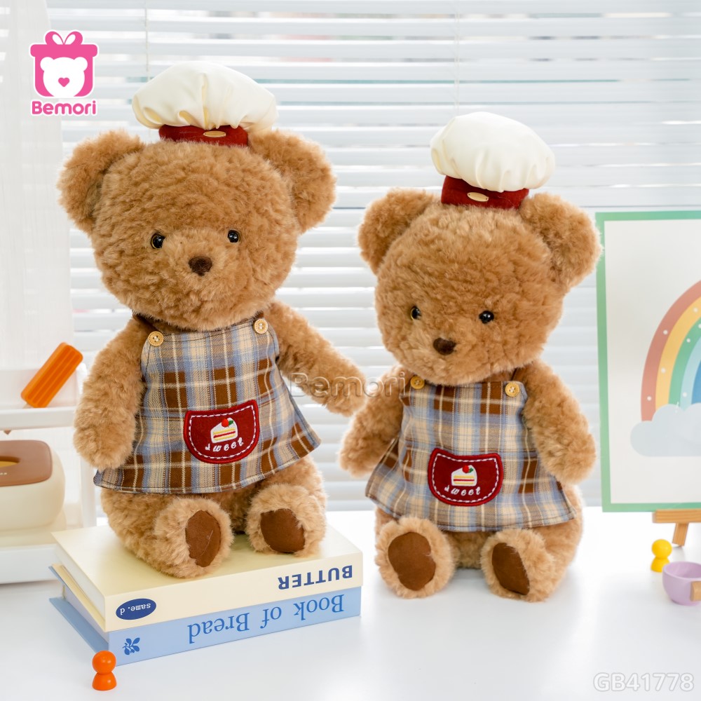 Gấu Bông Đầu Bếp Đeo Tạp Dề