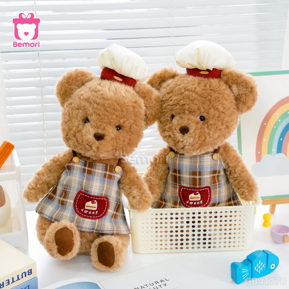 Gấu Bông Đầu Bếp Đeo Tạp Dề