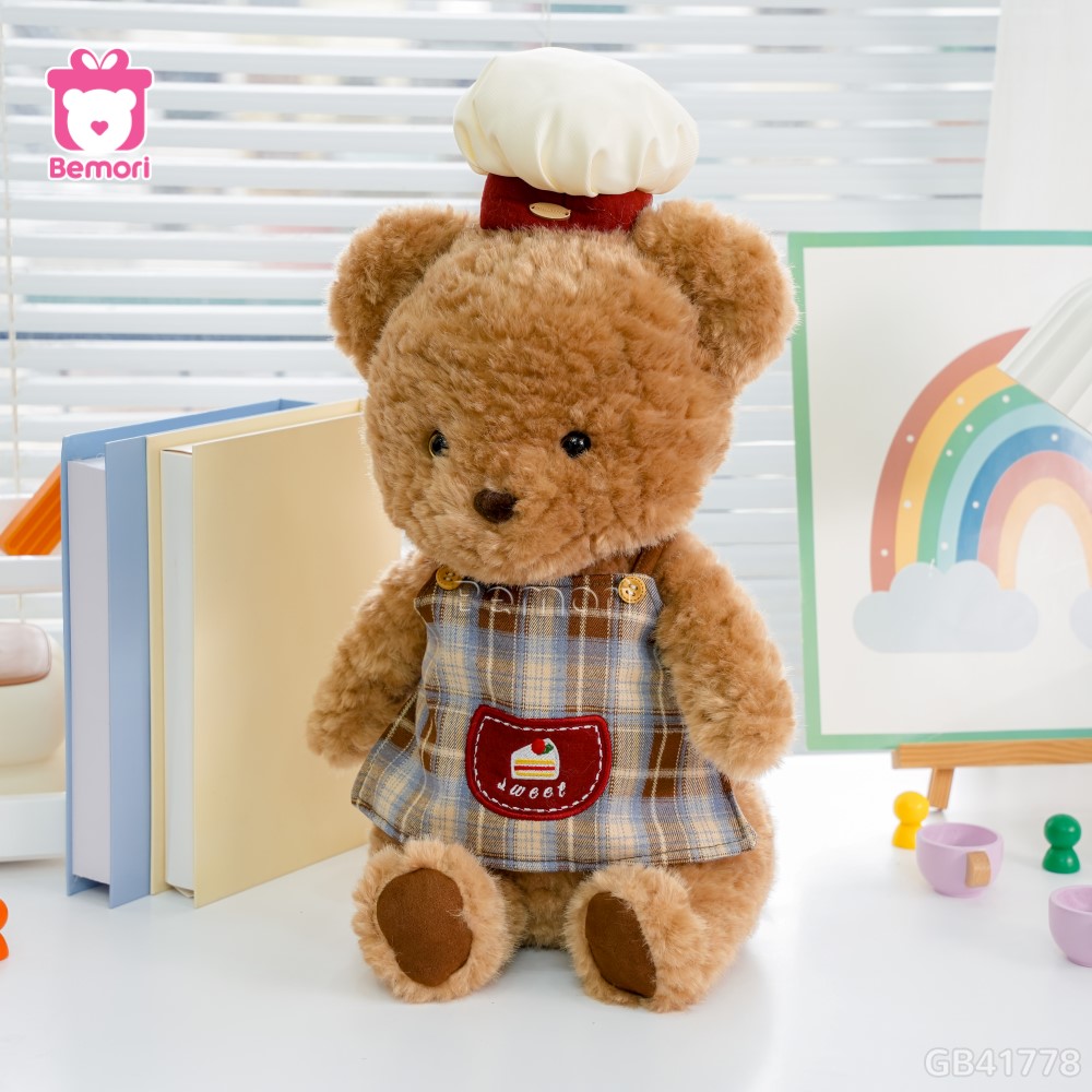 Gấu Bông Đầu Bếp Đeo Tạp Dề