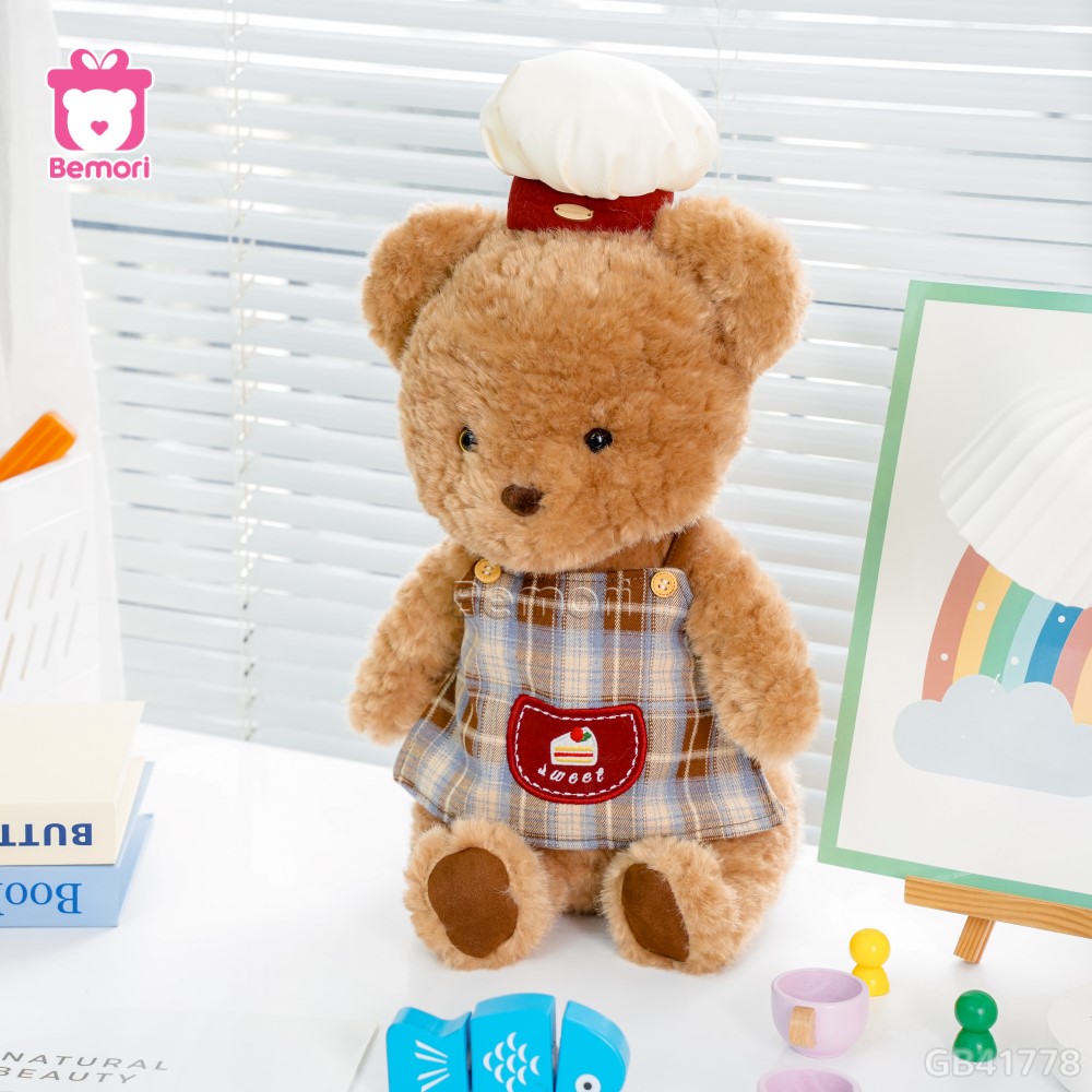 Gấu Bông Đầu Bếp Đeo Tạp Dề