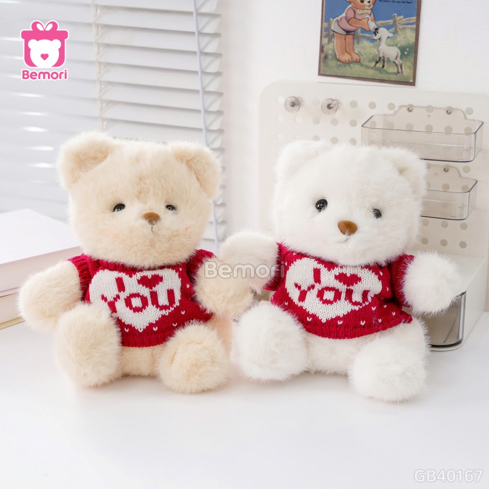 Gấu Bông Mặc Áo I Love You