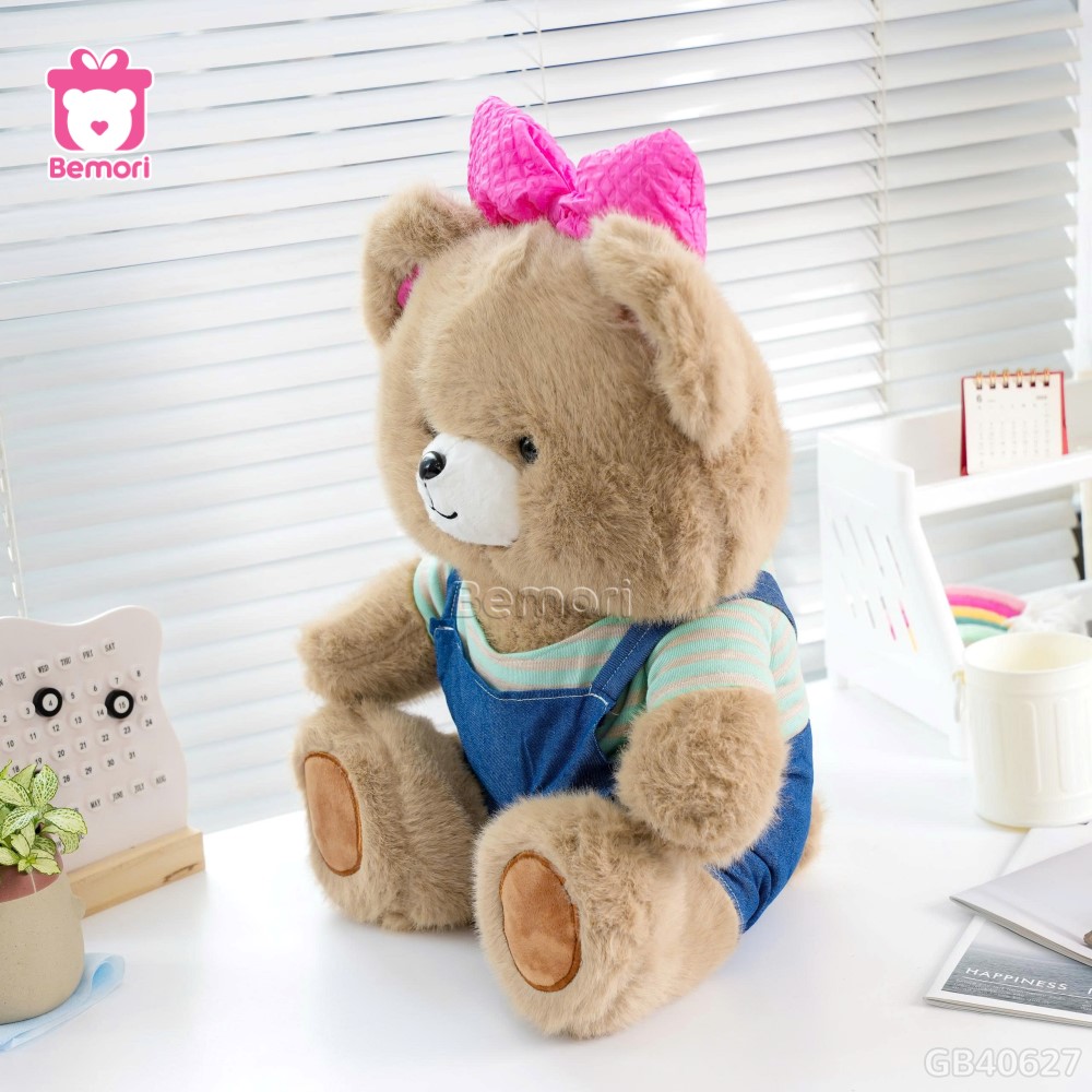 Gấu Bông Mặc Yếm Đội Nơ
