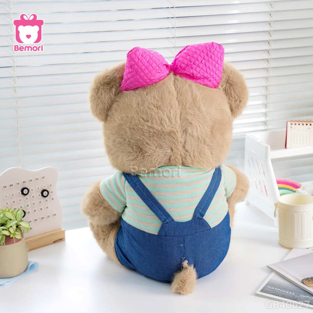 Gấu Bông Mặc Yếm Đội Nơ