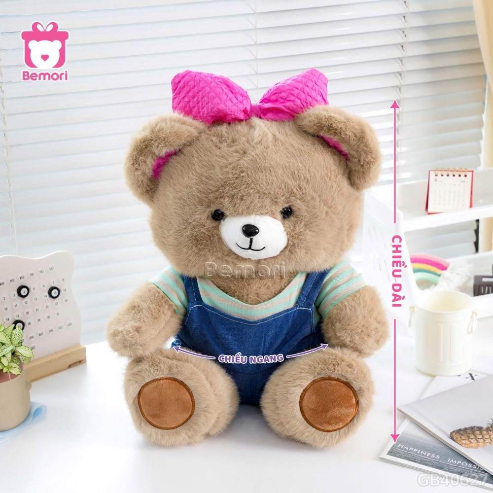 Gấu Bông Mặc Yếm Đội Nơ