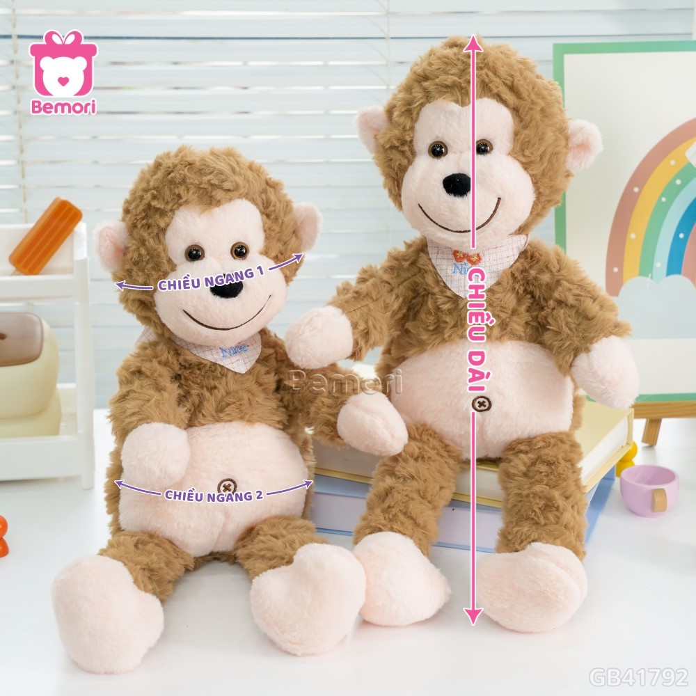 Cách đo kích thước của Khỉ Bông Quàng Khăn