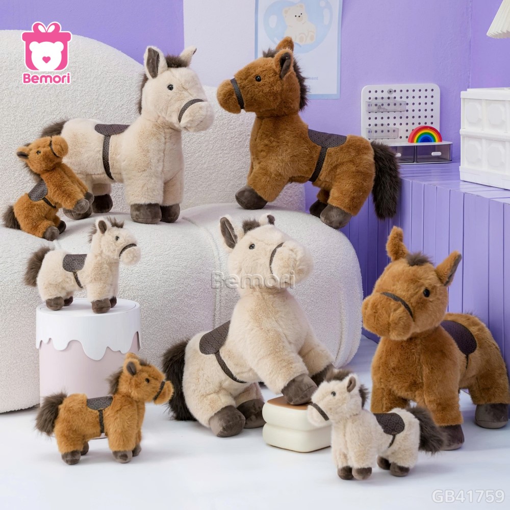 Gấu Bông Ngựa Yên Hoa Văn