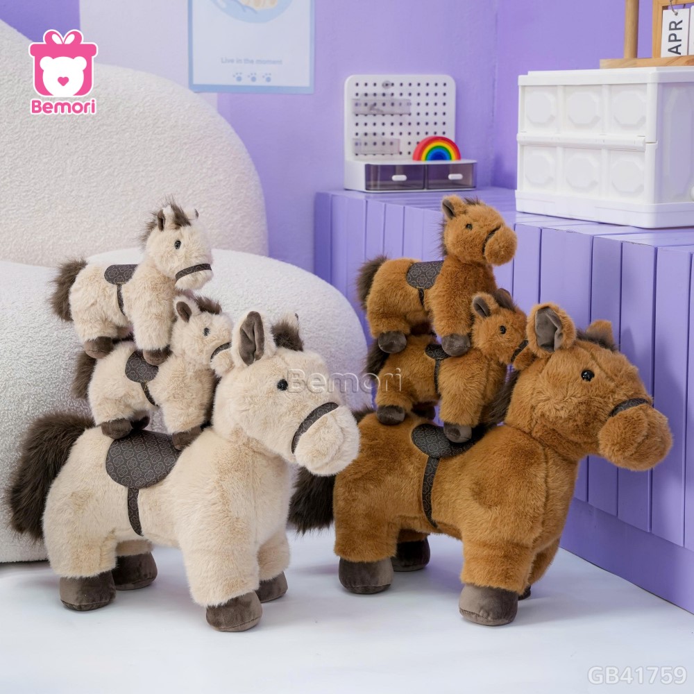 Gấu Bông Ngựa Yên Hoa Văn