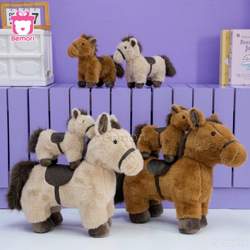 Gấu Bông Ngựa Yên Hoa Văn