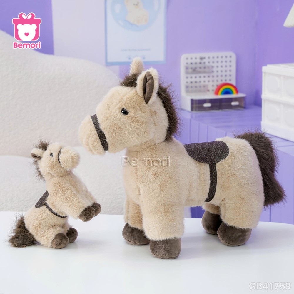 Gấu Bông Ngựa Yên Hoa Văn