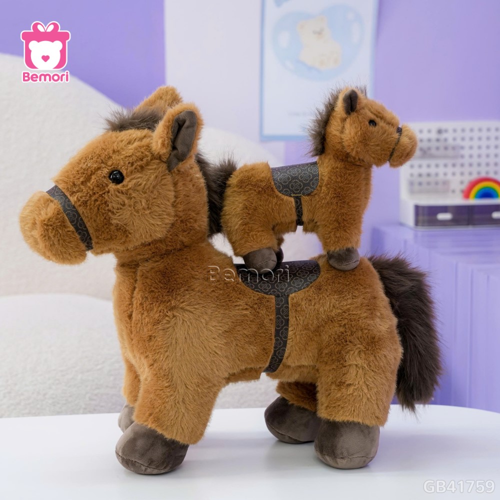 Gấu Bông Ngựa Yên Hoa Văn