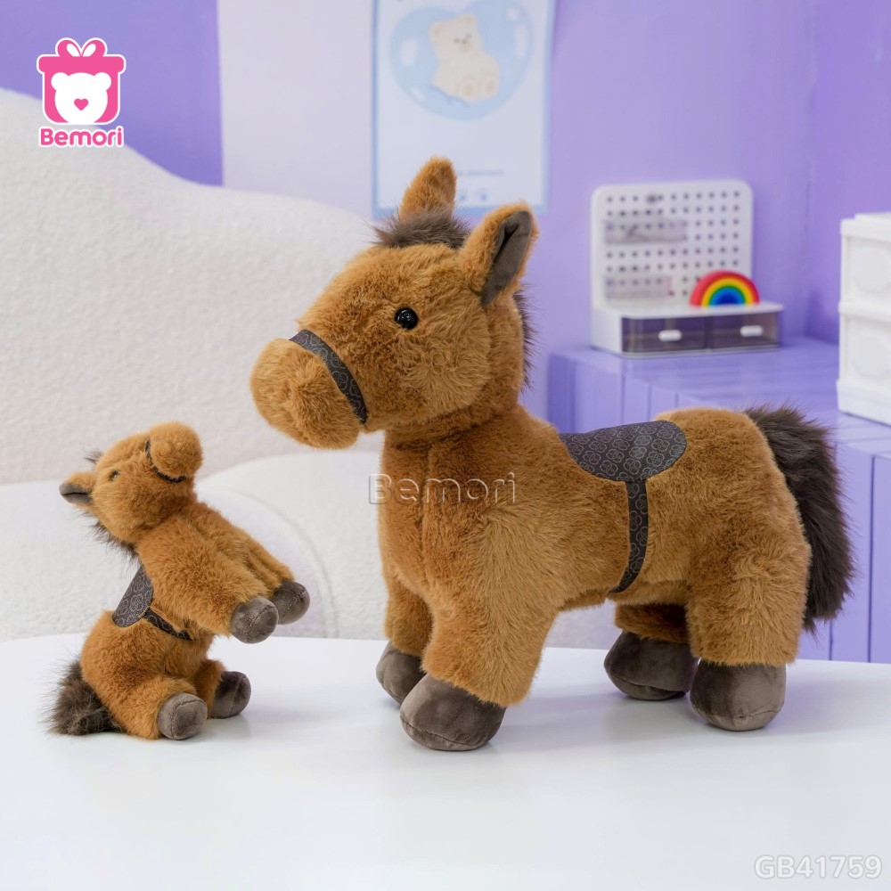 Gấu Bông Ngựa Yên Hoa Văn