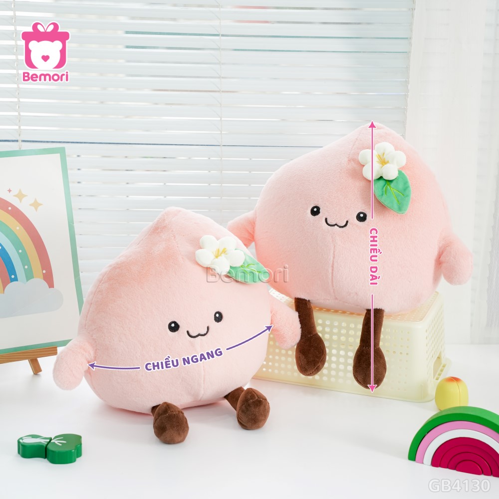 Cách đo kích thước của Rau Củ Quả Vui Vẻ Đào Hồng