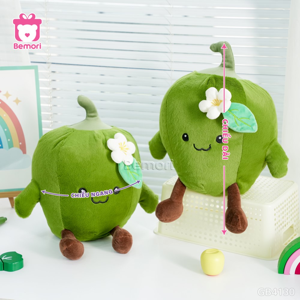 Cách đo kích thước của Rau Củ Quả Vui Vẻ Ớt Xanh