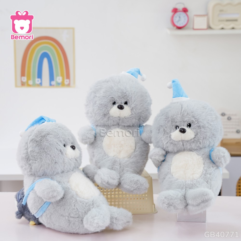 Gấu Bông Sư Tử Biển Đeo Balo Cánh Cụt