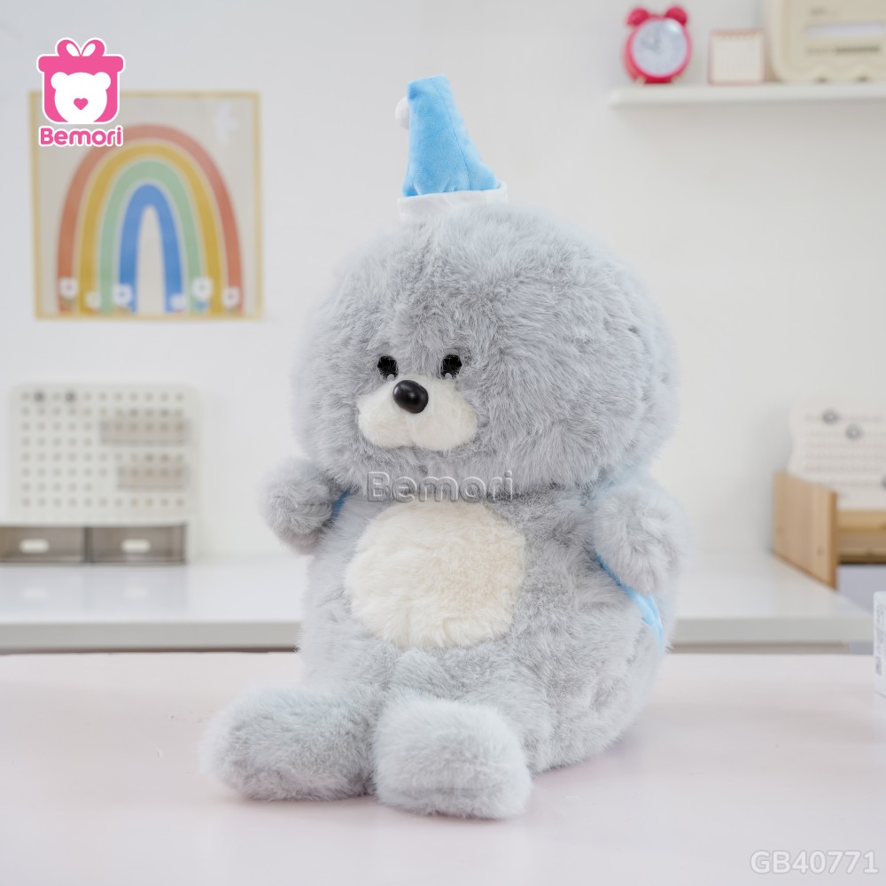 Gấu Bông Sư Tử Biển Đeo Balo Cánh Cụt