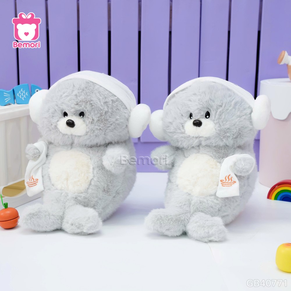 Gấu Bông Sư Tử Biển Đội Khăn Tắm