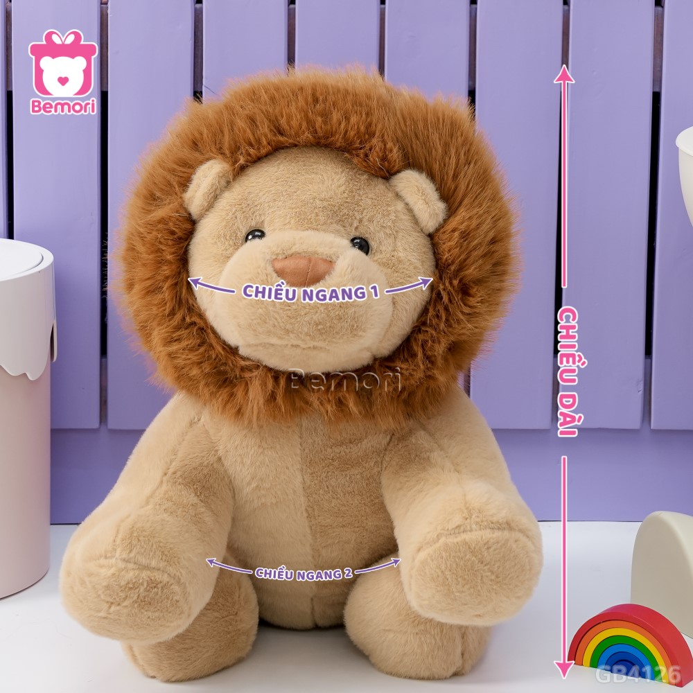 Cách đo kích thước của Gấu Bông Sư Tử Nằm Baby