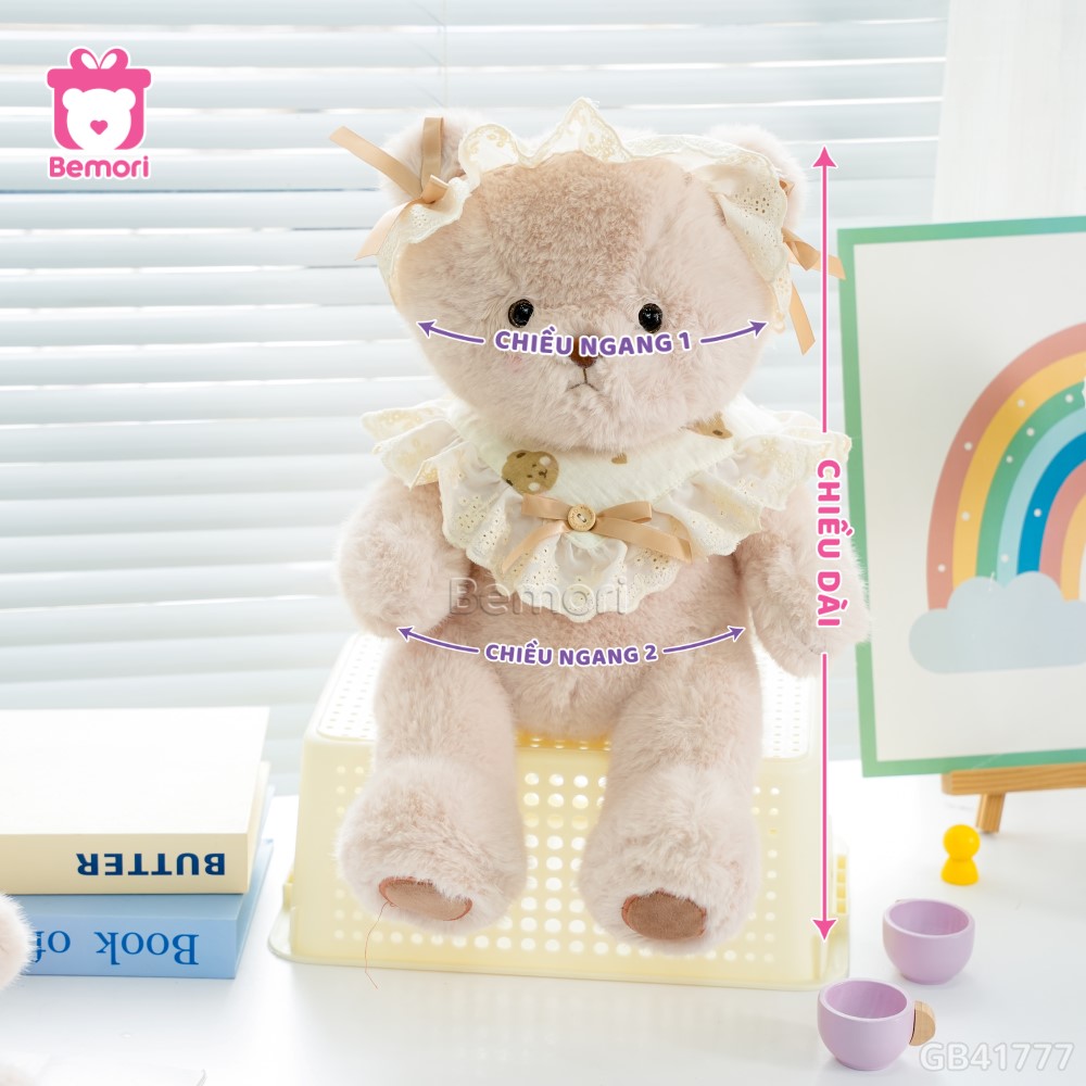 Cách đo kích thước của Thú Bông Mũ Yếm Bèo