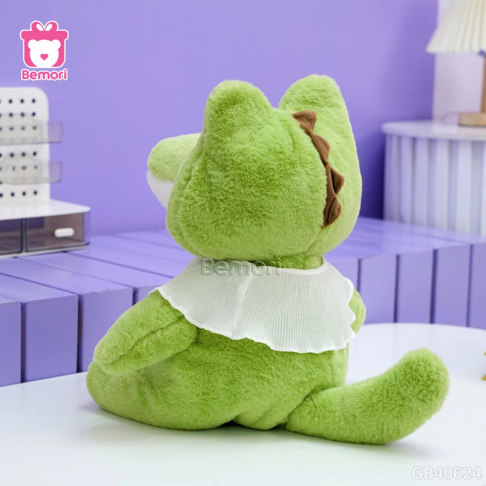 Thú Bông Yếm Bèo Trắng Xếp Ly