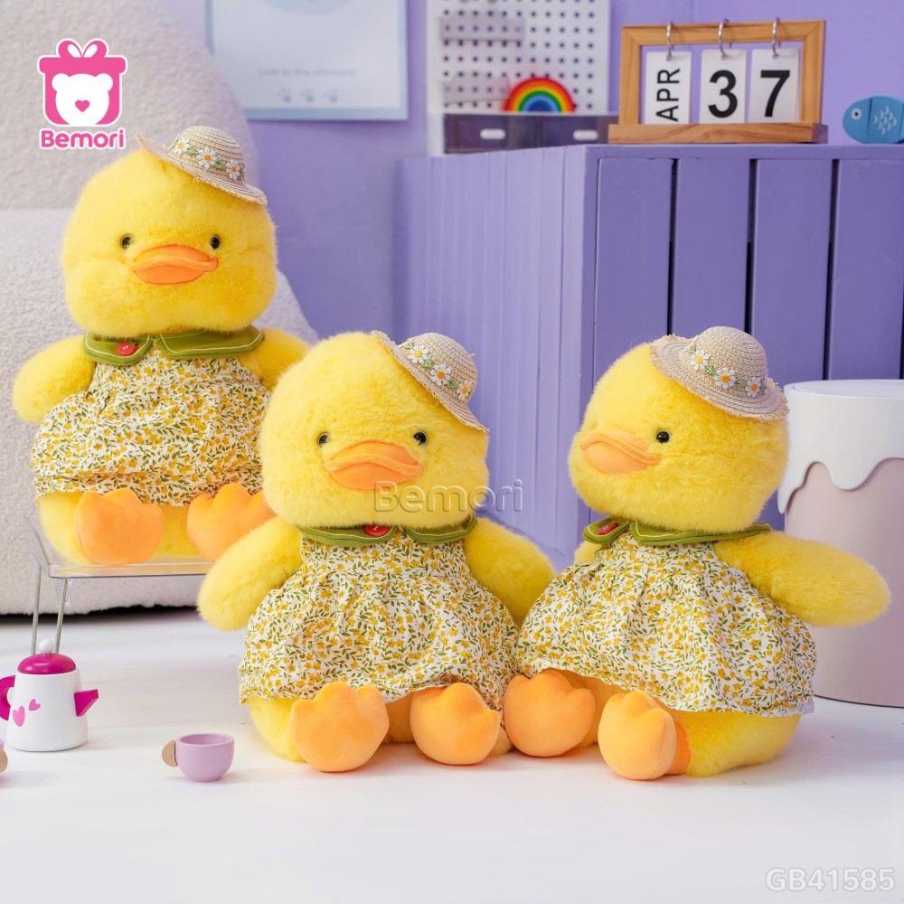 Gấu Bông Vịt Con Mặc Váy Hoa Nhí