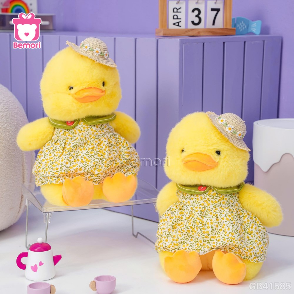 Gấu Bông Vịt Con Mặc Váy Hoa Nhí