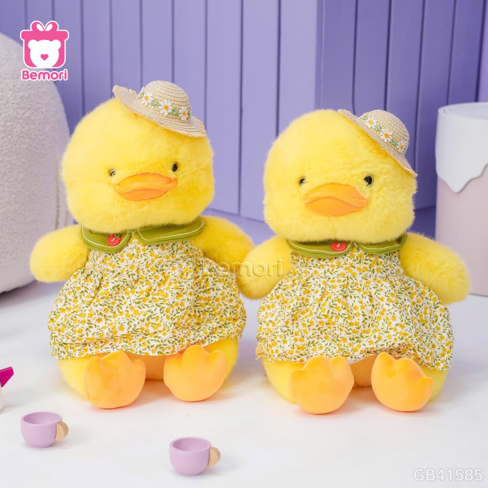 Gấu Bông Vịt Con Mặc Váy Hoa Nhí