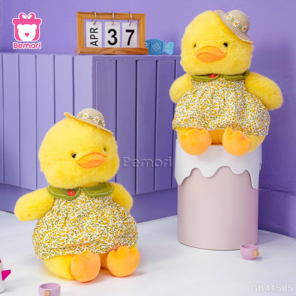 Gấu Bông Vịt Con Mặc Váy Hoa Nhí