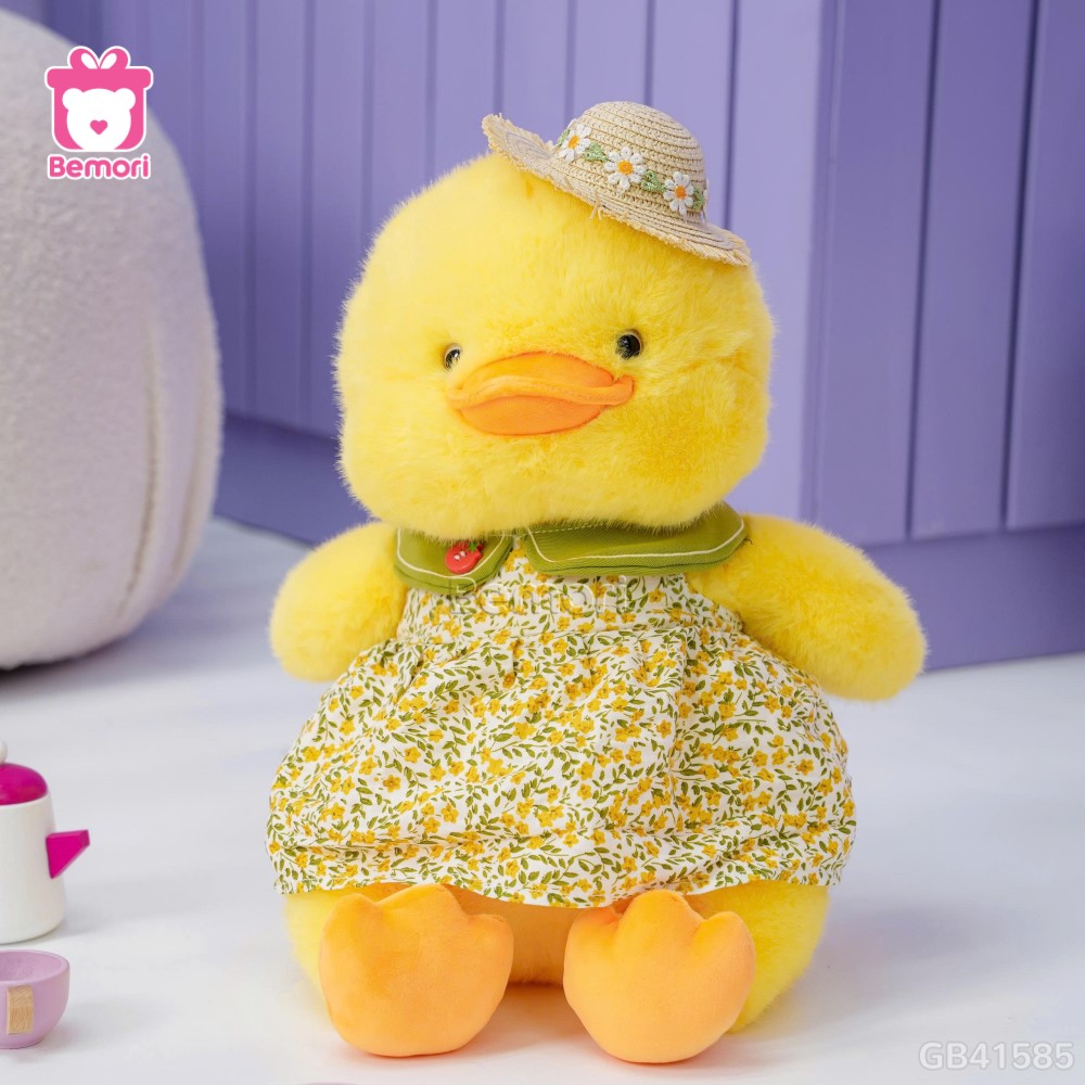 Gấu Bông Vịt Con Mặc Váy Hoa Nhí