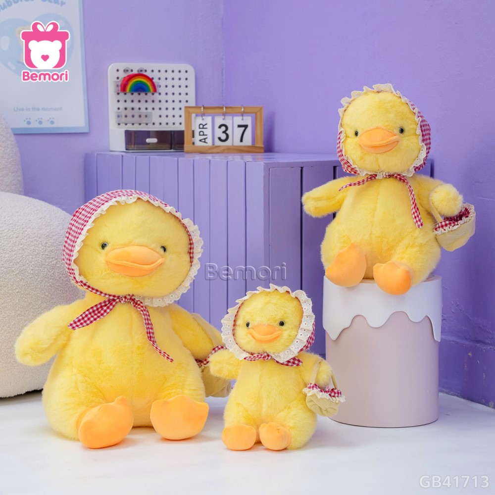 Vịt Bông Quàng Khăn Cầm Giỏ