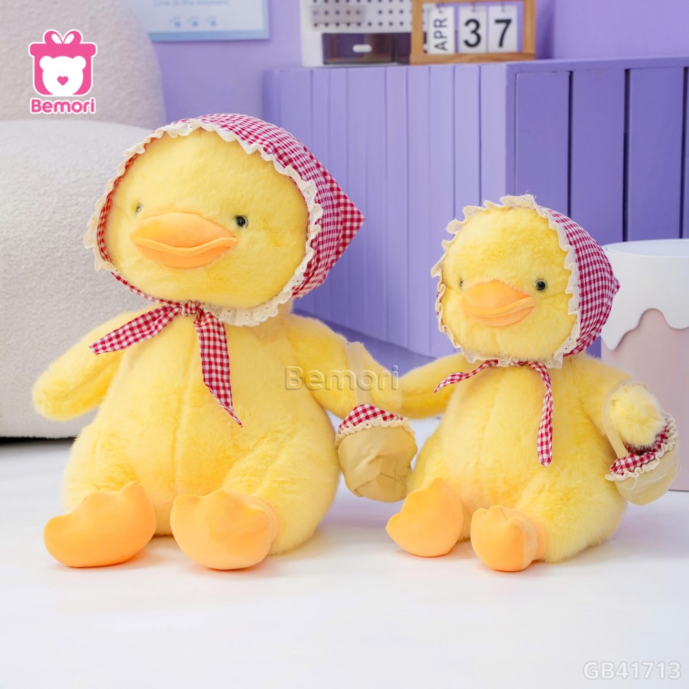 Vịt Bông Quàng Khăn Cầm Giỏ