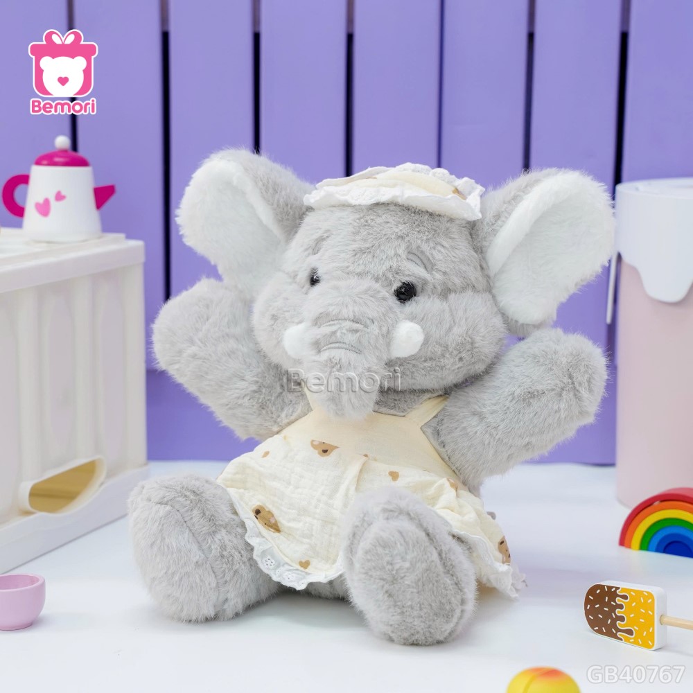 Voi Bông Đội Bịt Mắt Mặc Váy